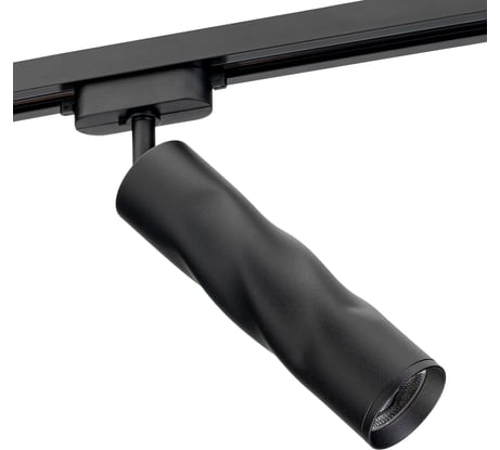 Трековый подвесной светодиодный светильник RITTER Artline поворотный цилиндр 55x200 10Вт 800Лм 4000К 230В алюминий черный 59705 0