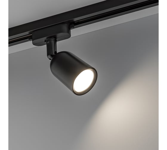 Трековый поворотный светильник RITTER Artline цилиндр 55x87mm GU10 220В пластик 4м2 черный 59870 5