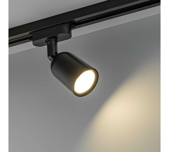 Трековый поворотный светильник RITTER Artline цилиндр 55x87mm GU10 220В пластик 4м2 черный 59870 5