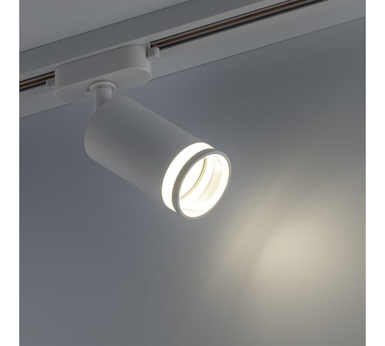 Трековый поворотный светильник RITTER Artline цилиндр 55x100mm GU10 230В 4м.кв алюминий/пластик белый 59879 8