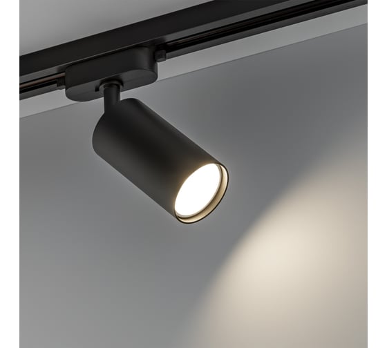 Трековый поворотный светильник RITTER Artline цилиндр 55x100mm GU10 230В алюминий черный 4м2 59876 7