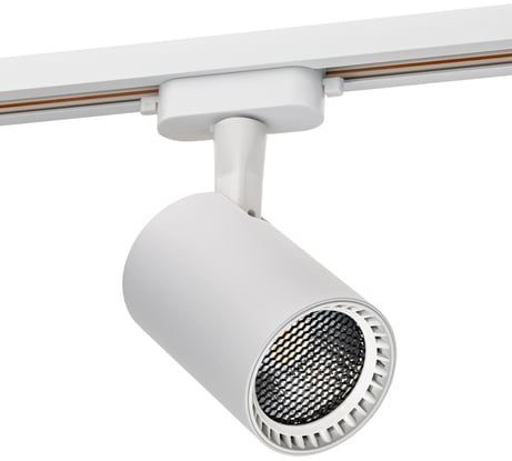 Трековый светодиодный светильник RITTER Artline поворотный антибликовый цилиндр 75x75x115мм 20Вт 1700Лм 4000К 230В алюминий белый 59733 3