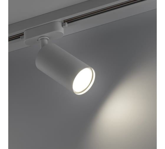 Трековый поворотный светильник RITTER Artline цилиндр 55x100mm GU10 230В алюминий белый 59875 0