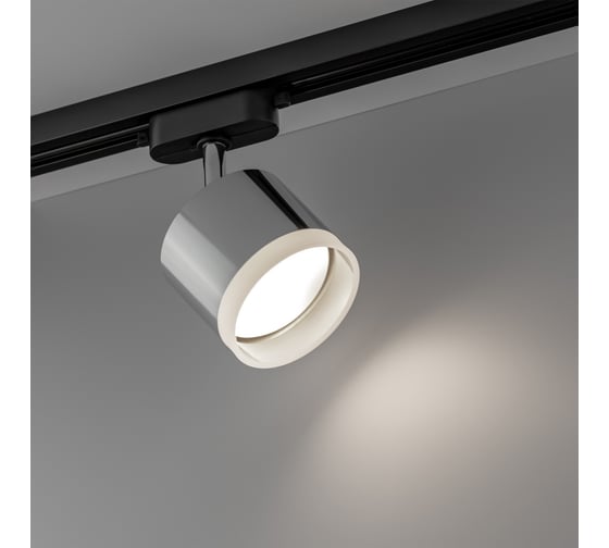 Трековый светильник RITTER Artline поворотный цилиндр 85x70mm GX53 230В алюминий/пластик хром 4м2 59863 7