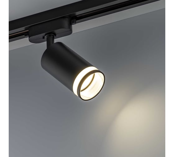 Трековый поворотный светильник RITTER Artline цилиндр 55x100mm GU10 230В алюминий/пластик 4м2 черный 59880 4