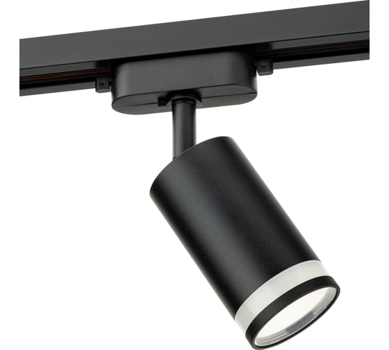 Трековый поворотный светильник RITTER Artline цилиндр 55x100mm GU10 230В алюминий/пластик 4м2 черный 59880 4
