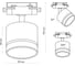 Трековый поворотный светильник RITTER Artline цилиндр 85x80mm GX53 230В алюминий/пластик золото 59868 2 10