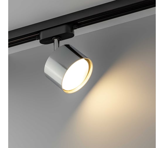 Трековый поворотный светильник RITTER Artline цилиндр 85x55mm GX53 230В алюминий 4м2 хром 59859 0