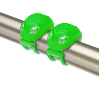 Фонари STELS JY-267-18 декоративные, передний с 2 белыми, задний с 2 красными светодиодами, зеленые LU081238