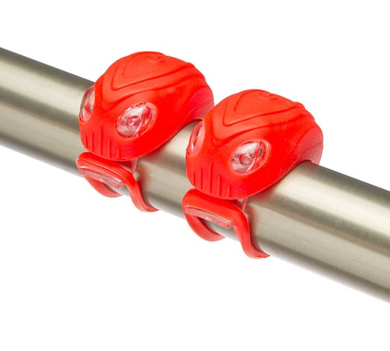 Фонари STELS JY-267-18 декоративные, передний с 2 белыми, задний с 2 красными светодиодами, красные LU081237 1