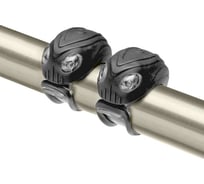 Фонари STELS JY-267-18 декоративные, передний с 2 белыми, задний с 2 красными светодиодами, черные LU081236