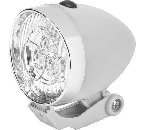 Фонарь STELS JY-592 передний 3 светодиода серебристо-белый LU059258