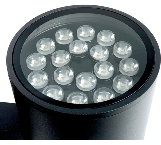 Уличный светодиодный светильник 2*18W, 3000Lm, 2700K, черный DH0712 FERON 48358