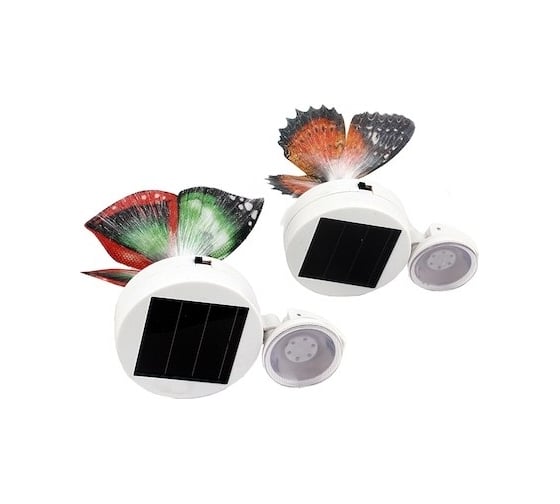 Уличный светильник с солнечной батареей Бабочки на окно 1 Led, 2шт Camelion SG-110 11612