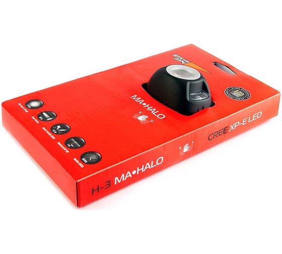 Налобный фонарь ЯРКИЙ ЛУЧ H-3 MA-HALO CREE XP-E на 3xAAA 4606400104971