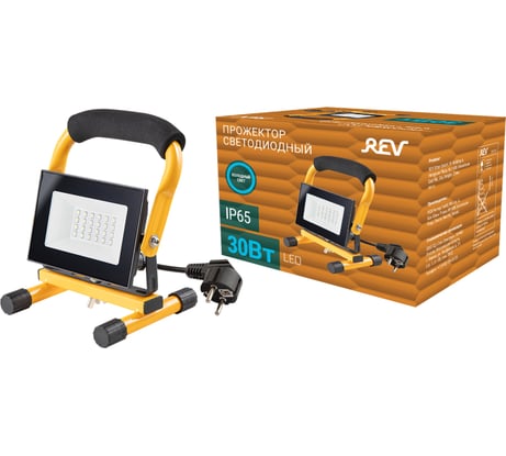 Светодиодный прожектор на подставке REV LED 30Вт, IP65, EXTRA SLIM-сверхтонкий, шнур 3м в комплекте 32314 3