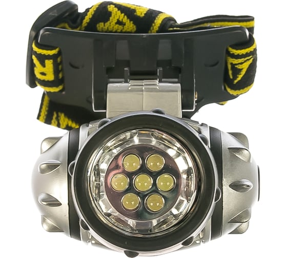 Налобный светодиодный фонарь STAYER STANDARD 7LED, 3 режима, 3ААА 56572