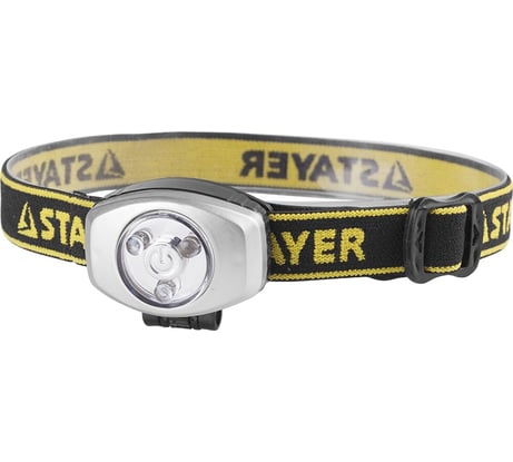 Налобный светодиодный фонарь 3ULTRA LED, 2CR2032 STAYER STANDARD 56580