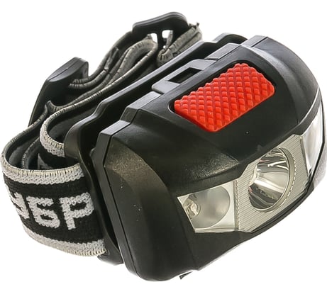 Налобный фонарь ЗУБР 3AAA, 1 Вт, +2LED 56436