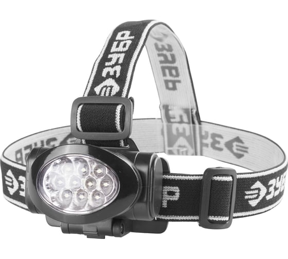 Налобный фонарь ЗУБР 3AAA 10 ultra LED 56438
