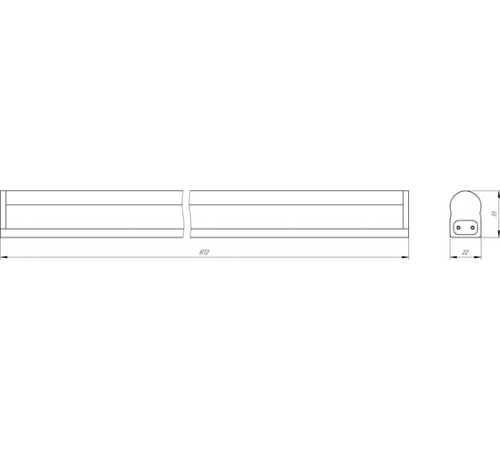 Линейный светильник ЭРА LLED-01-12W-4000-W Б0017426
