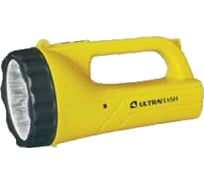 Аккумуляторный фонарь Ultraflash LED3816SM 220В, 9LED, 2 режима, желтый 12101