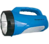 Аккумуляторный фонарь Ultraflash LED3818SM 220В, 3W LED+12SMD LED, 2 реж, синий 12104