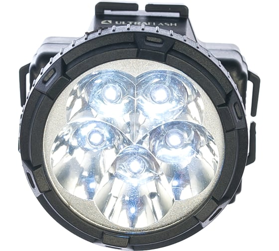 Налобный аккумуляторный фонарь Ultraflash LED5365220В, черный, 5 LED, 2 режима 11648