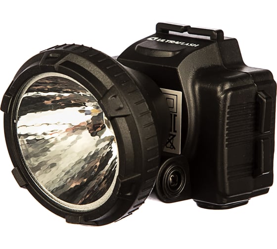 Налобный аккумуляторный фонарь 220В, черный, 0.5Вт LED, 2 режима Ultraflash LED5366 11649 1