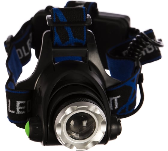 Налобный аккумуляторный фонарь Ultraflash E150 220В, черный, CREE 3Вт, фокус, 2 аккум. 18650, 3 режима 12188 15540836