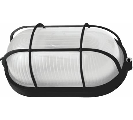 Влагозащищенный светильник Navigator 94 808 NBL-O2-60-E27/BL НПБ 1402 черный овал с решеткой 60Вт IP54 94808