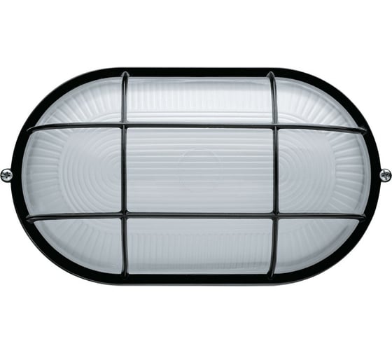 Влагозащищенный светильник Navigator 94 814 NBL-O2-100-E27/BL НПБ 1202 черный овал с решеткой 100Вт IP54 94814