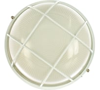 Влагозащищенный светильник Navigator 94 807 NBL-R2-100-E27/WH НПБ 1102 белый круг с решеткой 100Вт IP54 94807