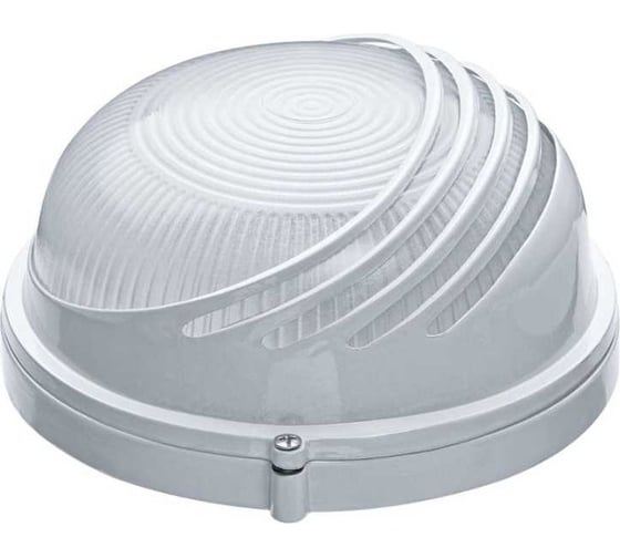 Влагозащищенный светильник Navigator 94 817 NBL-R3-60-E27/WH НПБ 1307 белый круг с ресничками 60Вт IP54 94817