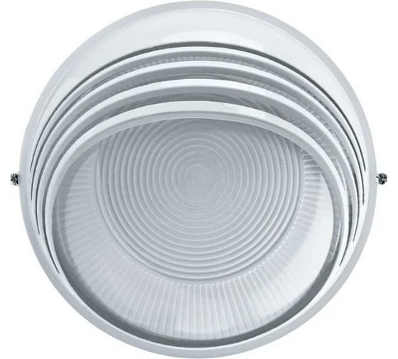 Влагозащищенный светильник Navigator 94 817 NBL-R3-60-E27/WH НПБ 1307 белый круг с ресничками 60Вт IP54 94817