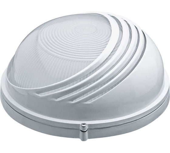 Влагозащищенный светильник Navigator 94 819 NBL-R3-100-E27/WH НПБ 1107 белый круг с ресничками 100Вт IP54 94819