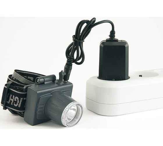 Налобный фонарь, 2W LED, Li-Ion аккум., 220В КРАСНАЯ ЦЕНА H-360 4606400616207