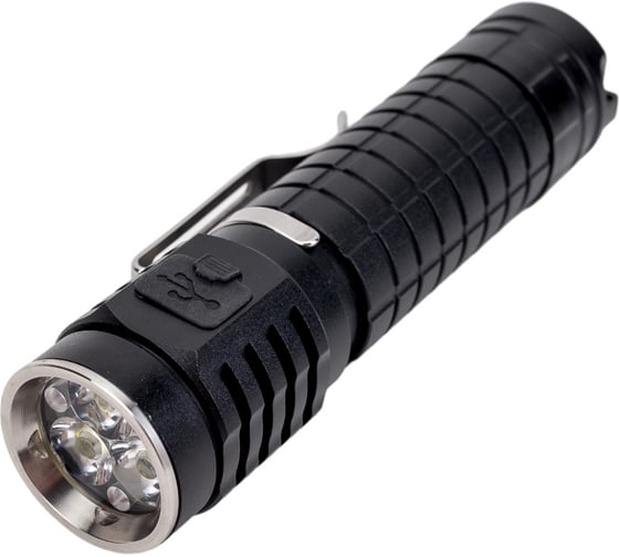 Ручной аккумуляторный фонарь TopOn CREE XPG LED 10 Вт 1000 лм 3.7 B 2.6 Ач 9.62 Втч регулировка яркости, стробоскоп, магнит, съемная клипса TOP-MX1TH