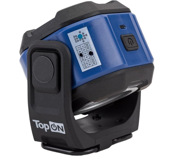 Аккумуляторный фонарь TopOn LED 5 Вт 550 лм 3.7 B 2 Ач 7.4 Втч регулировка яркости, подставка с креплением под штатив, магниты, крючки TOP-MX055DL
