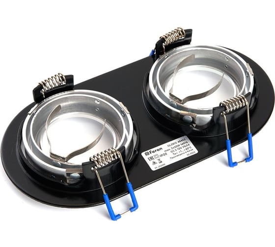 Потолочный встраиваемый светильник FERON DL2812 MR16 50W G5.3, черный, 48462