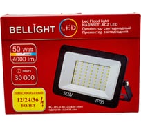 Светодиодный прожектор BELLIGHT BL-LFL-2-50-12/24/36 slim/СДО 2-50-12/24/36 slim, 4500К, 4000 Lm, IP65 71712413