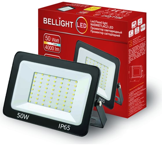 Прожектор BELLIGHT BL-LFL-2-50 slim/СДО 2-50 slim, 6500К 4000Lm 220В 22506500 1