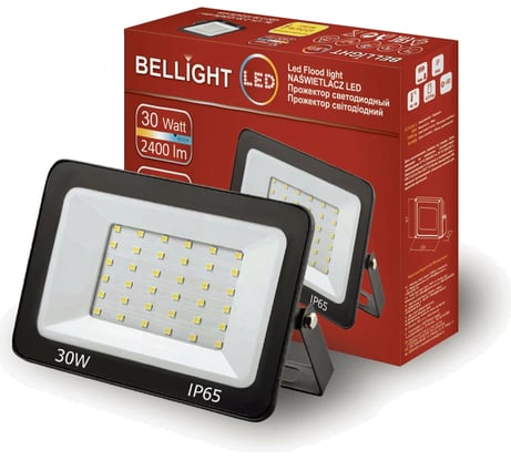 Светодиодный прожектор BELLIGHT BL-LFL-2-30-12/24/36 slim/СДО, 4500К, 2400 Lm, IP65 71712312