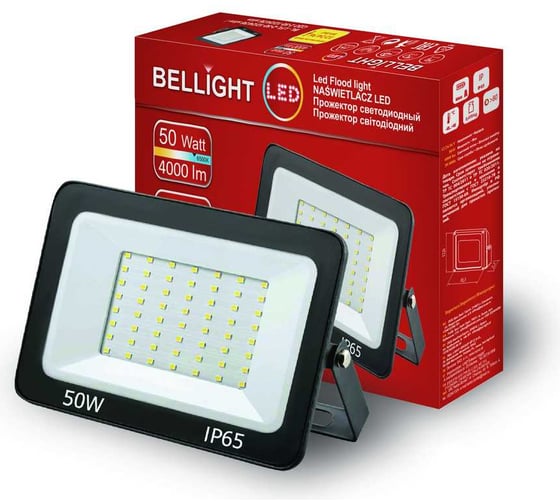 Светодиодный прожектор BELLIGHT BL-LFL-2-50-12/24/36 slim/СДО, 6500К, 4000 Lm, IP65 71712817 1