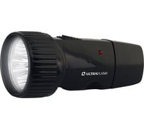 Аккумуляторный фонарь 220В, черный, 5LED, 1xNi-Cd, пластик, коробка Ultraflash LED3850 12098