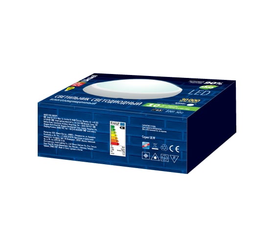 Пылевлагозащищенный светодиодный светильник Uniel ULW-O03-8W/NW IP65 WHITE 11132