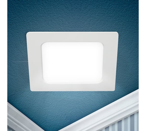 Встраиваемый светодиодный светильник ЭРА LED 18244K квадратный 24Вт 4000К Б0057429