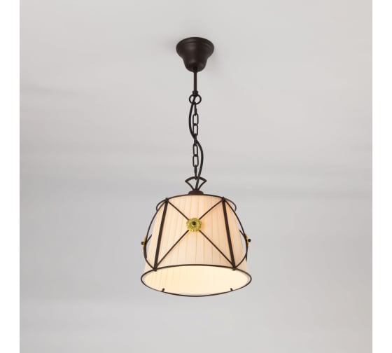 Подвесной светильник Citilux Дрезден с бежевым абажуром CL409211 1