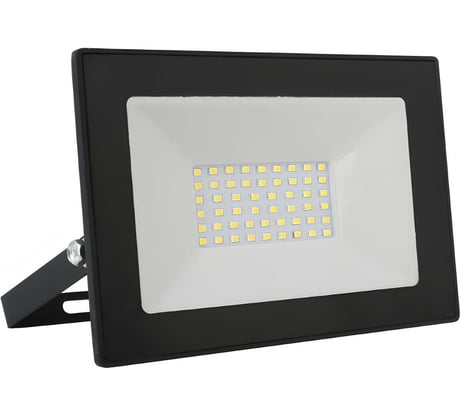 Прожектор Ultraflash LED SMD, черный, 50Вт, 230В, 6500К LFL-5001 C02 12317