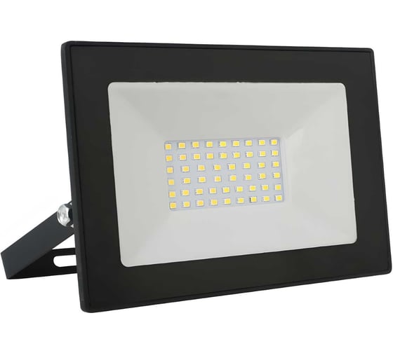 Прожектор Ultraflash LED SMD, черный, 50Вт, 230В, 6500К LFL-5001 C02 12317 1